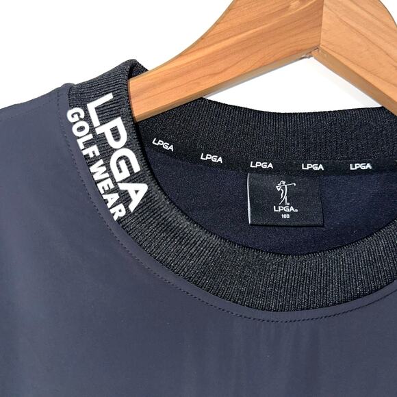 LPGA Black Sponsored Golf Short Sleeve Layered Top Size Medium - Picture 4 of 16